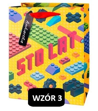 Torba prezentowa Dziecięca (klocki, gry) 18x23x10 cm QM-332 wzór 3