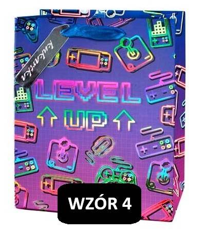 Torba prezentowa Dziecięca (klocki, gry) 26x32x13 cm QL-342 wzór 4