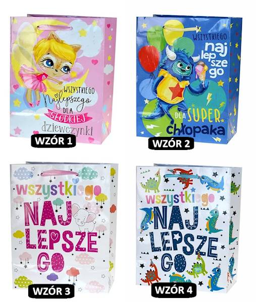 Torebka prezentowa Dziecięca 13x17,9x8 cm TS-093 wzór 1 (dla dziewczynki)
