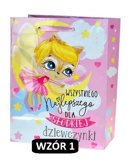 Torebka prezentowa Dziecięca 13x17,9x8 cm TS-093 wzór 1 (dla dziewczynki)