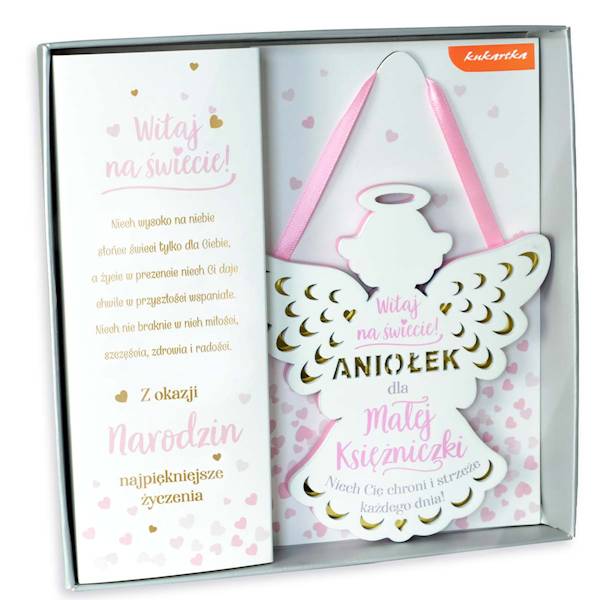 Zawieszka PREMIUM Narodziny "ANIOŁEK dla Małej Księżniczki" ZOP-001