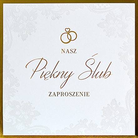 Zaproszenie z kopertą: NASZ Piękny Ślub PMZ-124 (1 szt.)