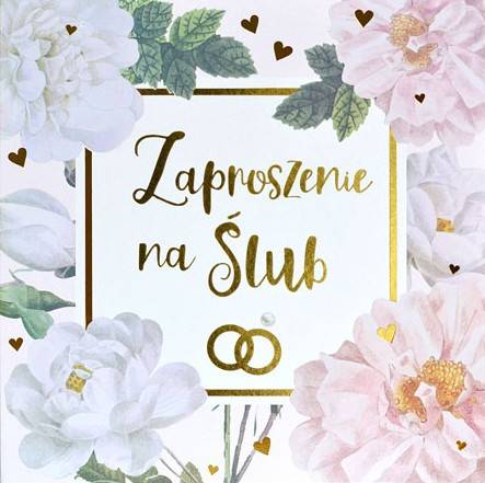 Zaproszenie z kopertą: na Ślub PMZ-123 (1 szt.)