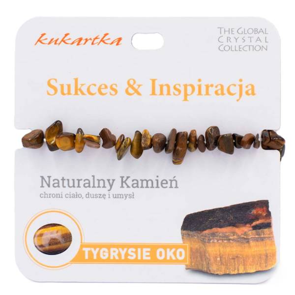 Bransoletka kukartka: SUKCES I INSPIRACJA (tygrysie oko) - BRA-018