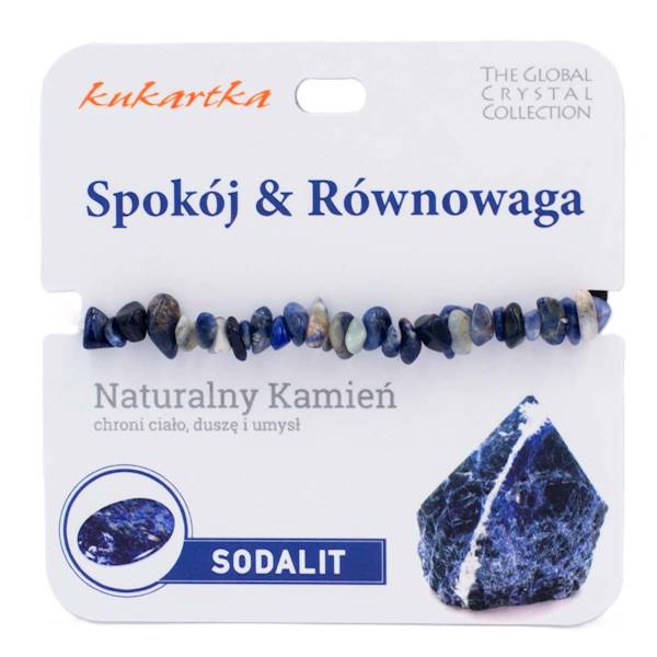 Bransoletka kukartka: SPOKÓJ I RÓWNOWAGA (sodalit) - BRA-022