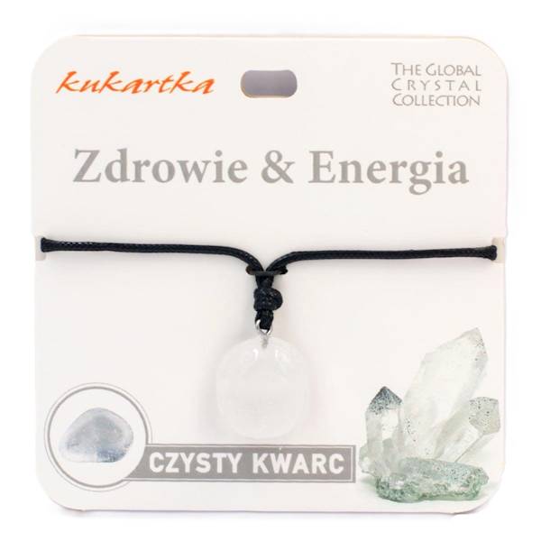 Naszyjnik kukartka: ZDROWIE I ENERGIA (czysty kwarc) - NAS-016