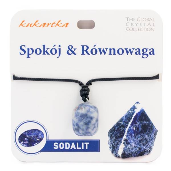 Naszyjnik kukartka: SPOKÓJ I RÓWNOWAGA (sodalit) - NAS-022