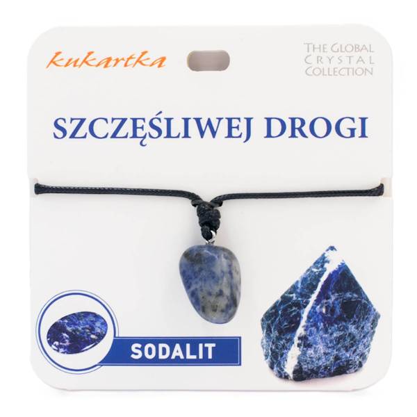 Naszyjnik kukartka: SZCZĘŚLIWEJ DROGI (sodalit) - NAS-034