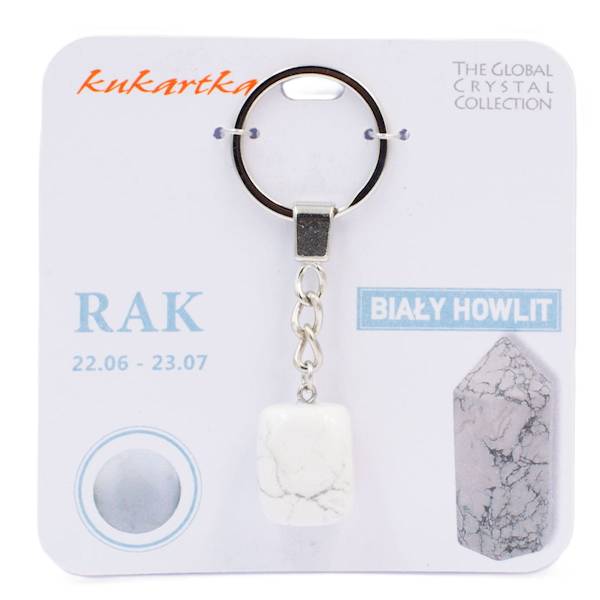 Brelok kukartka ZNAK ZODIAKU: RAK (howlit) - BKN-005