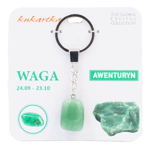 Brelok kukartka ZNAK ZODIAKU: WAGA (awenturyn) - BKN-008