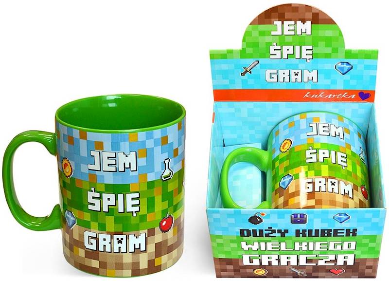 Kubek GIGANT kukartka "JEM ŚPIĘ GRAM" 700 ml G-062