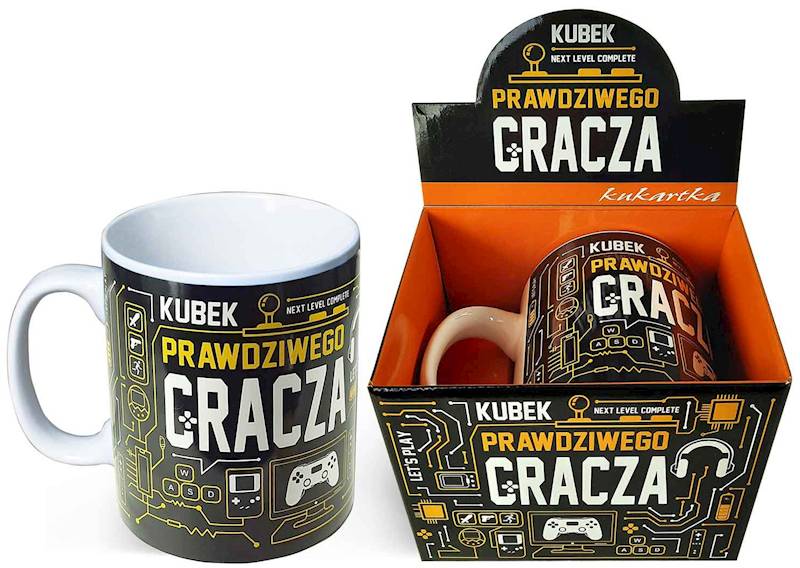 Kubek GIGANT kukartka "KUBEK PRAWDZIWEGO GRACZA" 700 ml G-053