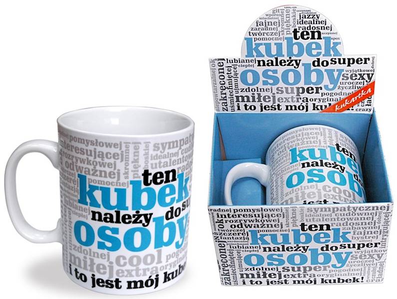 Kubek GIGANT kukartka "ten kubek należy do super osoby" 700 ml G-045