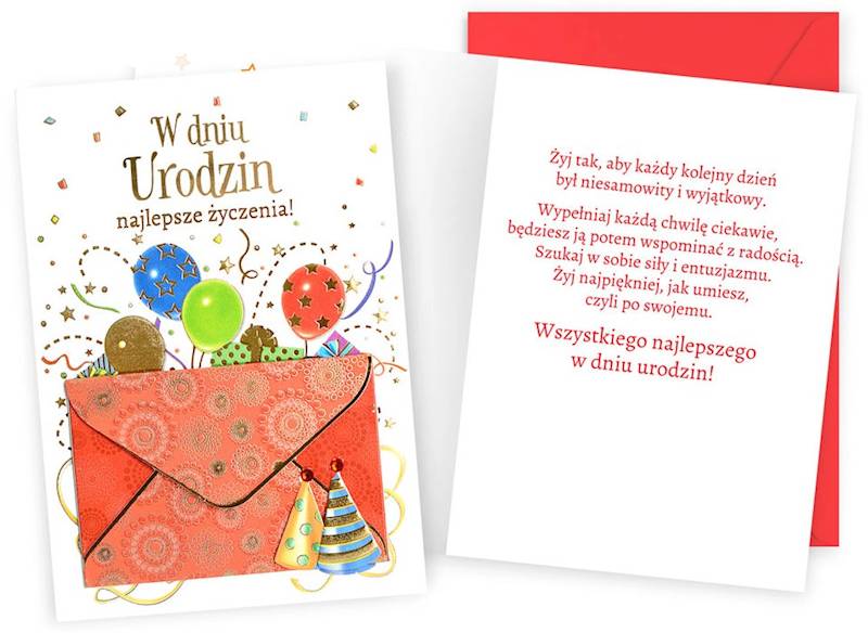 Karnet z kopertą + MINI KOPERTA: Urodziny (balony) DK-1182