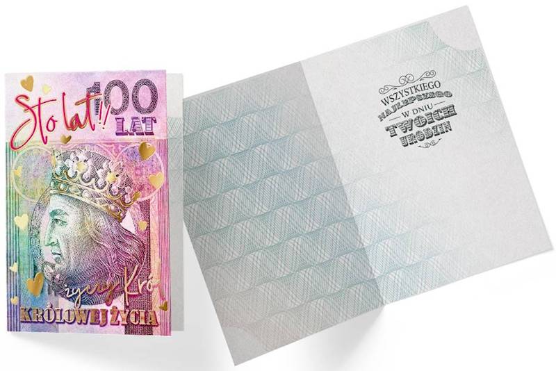 Karnet z kopertą: Urodziny 100 lat Królowa Życia (banknot) PP-2184