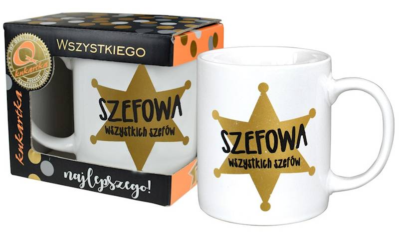 Kubek kukartka Premium "SZEFOWA wszystkich szefów" 300 ml Q-826