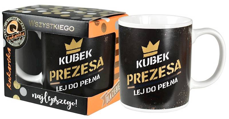 Kubek kukartka Premium "KUBEK PREZESA" 300 ml Q-849