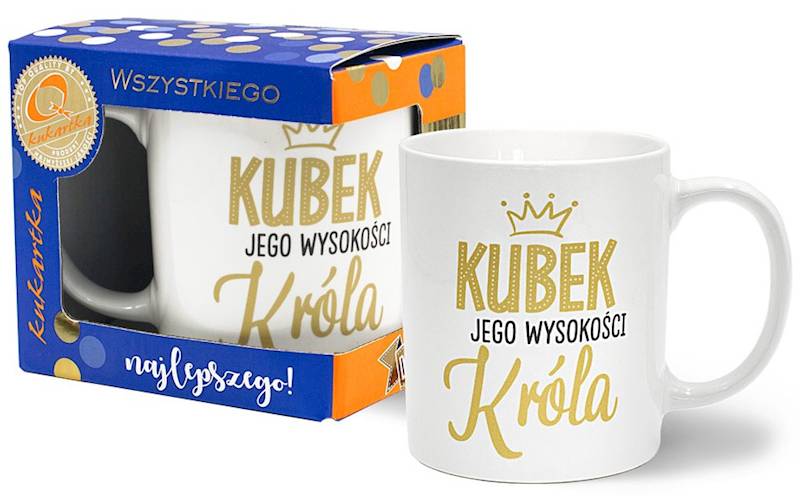Kubek kukartka Premium "KUBEK JEGO WYSOKOŚCI Króla" 300 ml Q-977