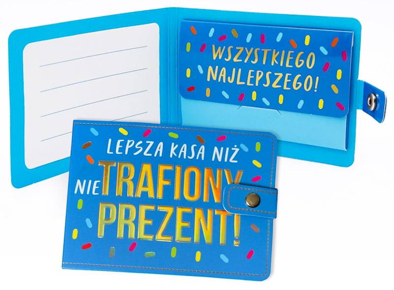 Portfelik prezentowy: "Lepsza kasa, niż NIETRAFIONY PREZENT" POR-001