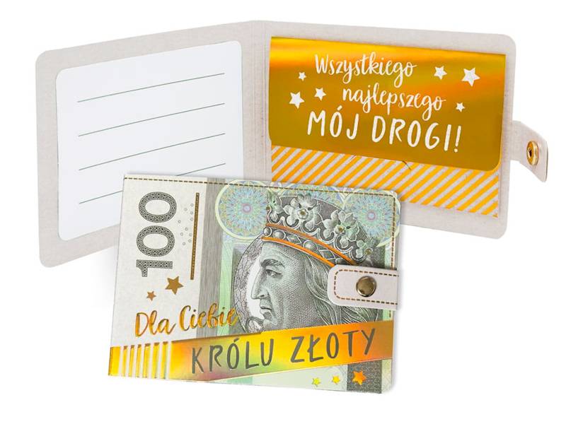Portfelik prezentowy: "Dla Ciebie KRÓLU ZŁOTY" POR-011