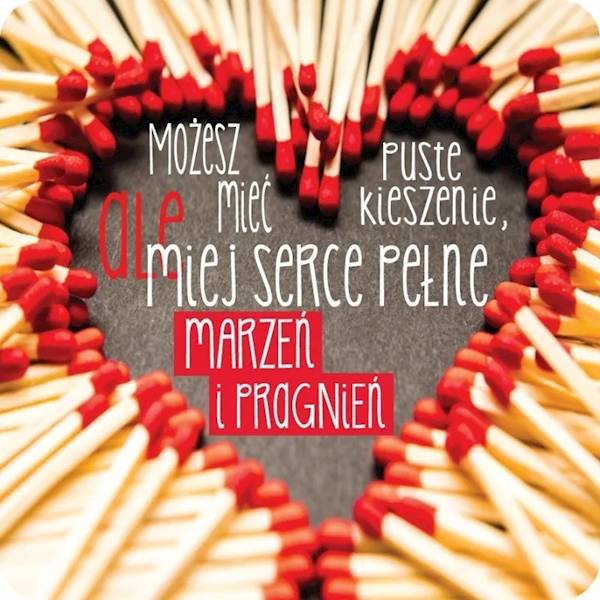 Magnes na lodówkę kukartka "Możesz mieć puste kieszenie..." MG-089