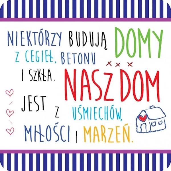 Magnes na lodówkę kukartka "Niektórzy budują domy z cegieł..." MG-115