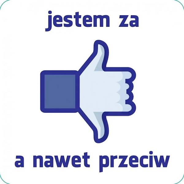 Magnes na lodówkę kukartka "jestem za, a nawet przeciw" MG-124