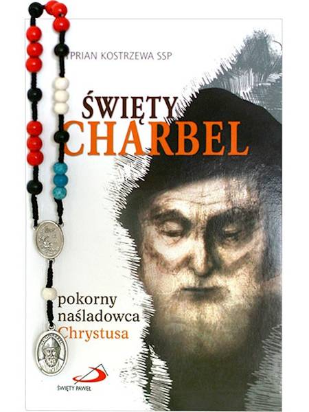 KSIĄŻKA + KORONKA: ŚWIĘTY CHARBEL. Pokorny naśladowca Chrystusa - Cyprian Kostrzewa SSP