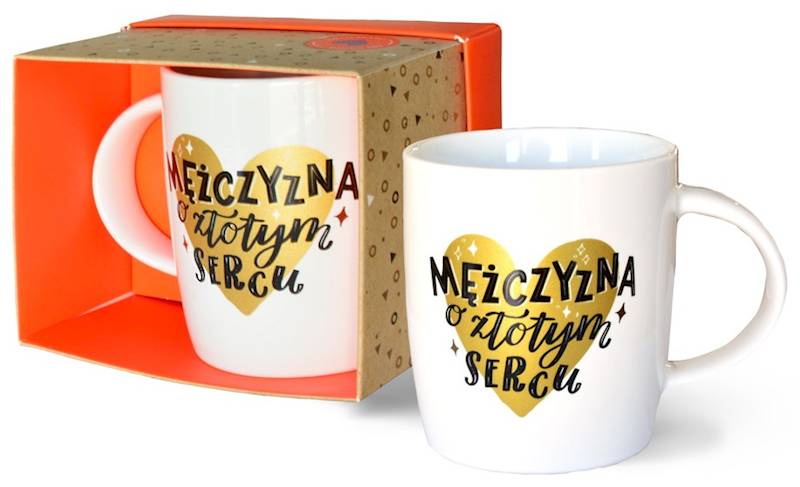 Kubek kukartka "Mężczyzna o złotym sercu" 350 ml TOP-014