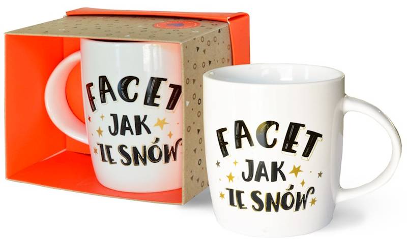 Kubek kukartka "FACET JAK ZE SNÓW" 350 ml TOP-015