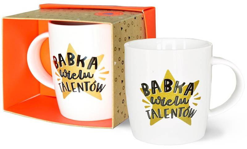 Kubek kukartka "BABKA wielu TALENTÓW" 350 ml TOP-017