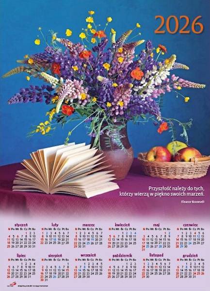 Kalendarz 2026 ŚCIENNY plakat - BUKIET (49x68 cm)