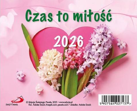 Kalendarz 2026 na biurko - Czas to miłość (16x13 cm)