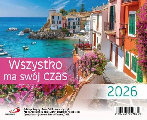 Kalendarz 2026 na biurko - Wszystko ma swój czas (20x16,5 cm)