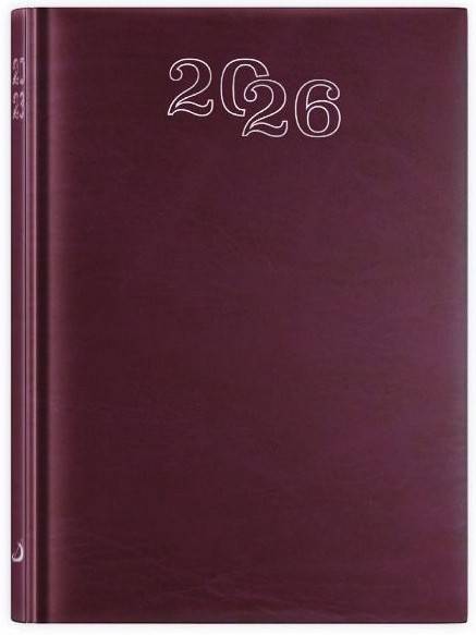 Kalendarz / Terminarz 2026 A5 STANDARD - bordowy