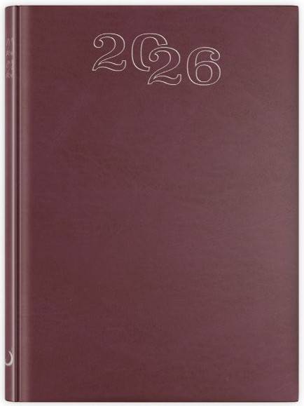 Kalendarz / Terminarz 2026 B6 STANDARD - bordowy