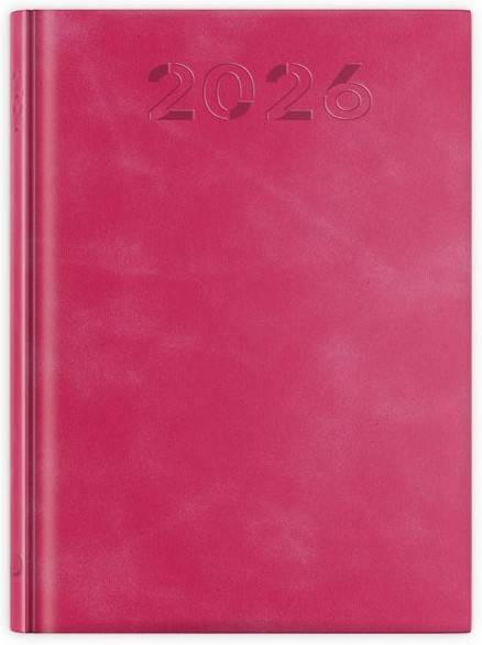 Kalendarz / Terminarz 2026 B6 PRINT - malinowy