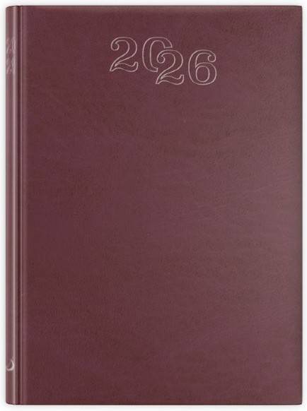 Kalendarz / Terminarz 2026 B7 STANDARD - bordowy