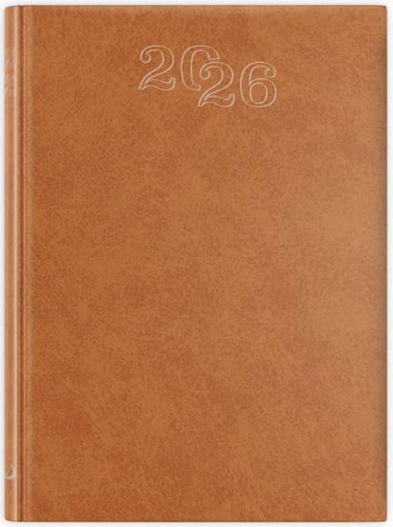 Kalendarz / Terminarz 2026 B7 STANDARD - brązowy