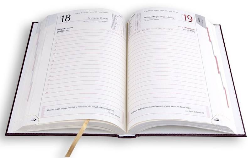 Kalendarz / Terminarz 2026 B6 MADRID - bordowy