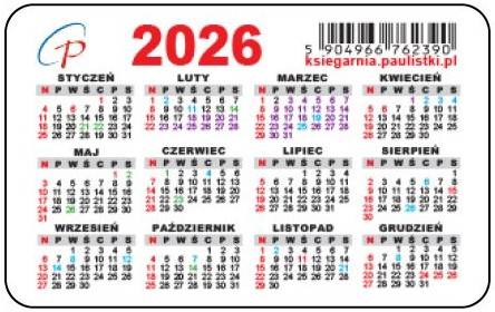 Kalendarzyki listkowe 2026 - Paulistki