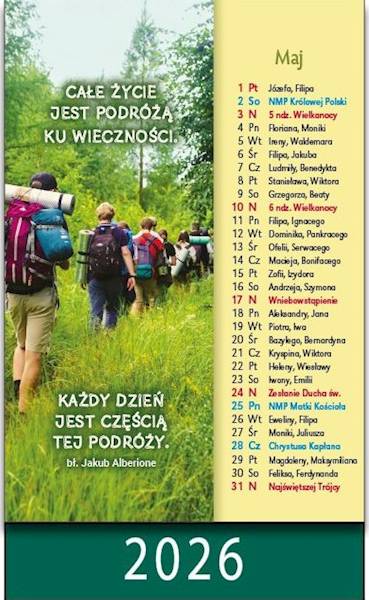 Kalendarz 2026 na biurko - SŁOWO (Apostolinki) (11x16 cm)