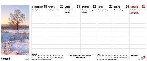 Kalendarz 2026 na biurko - Tygodniowe inspiracje (27,5x11,5 cm)