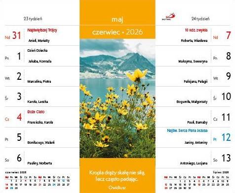 Kalendarz 2026 na biurko - Wszystko ma swój czas (20x16,5 cm)