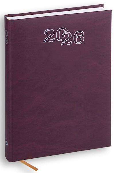 Kalendarz / Terminarz 2026 A5 STANDARD - bordowy