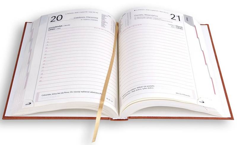 Kalendarz / Terminarz 2026 A5 STANDARD - brązowy