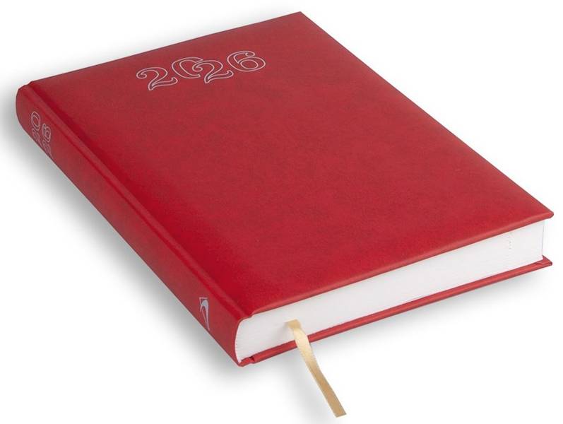 Kalendarz / Terminarz 2026 A5 STANDARD - czerwony