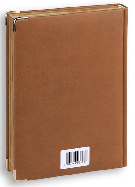 Kalendarz / Terminarz 2026 A5 LUX, złocone brzegi - brązowy