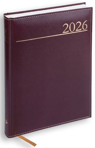 Kalendarz / Terminarz 2026 A5 MADRID - bordowy