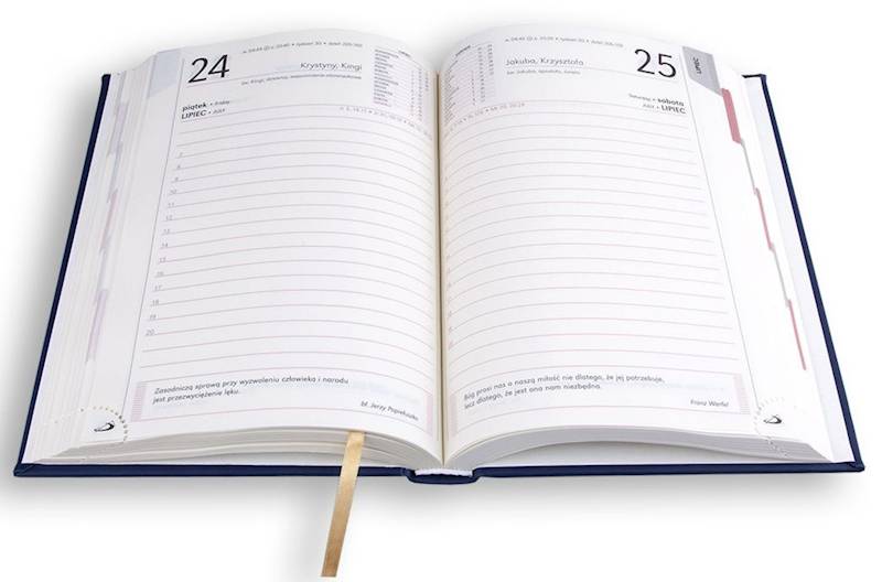 Kalendarz / Terminarz 2026 A5 PRINT - niebieski